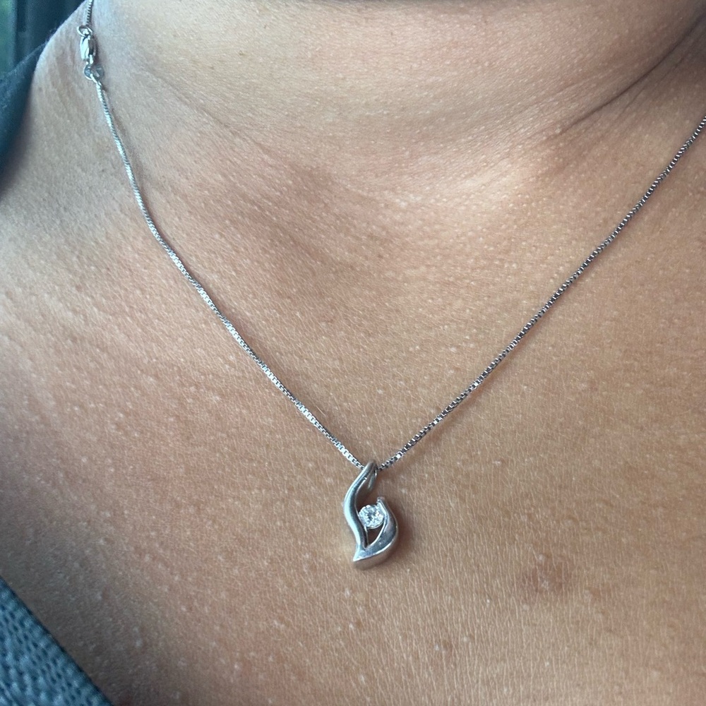Sterling silver diamond Necklace Pendant